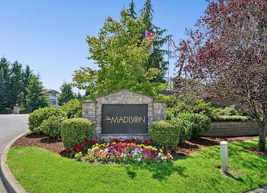 Property sign at The Madison in Olympia, WA