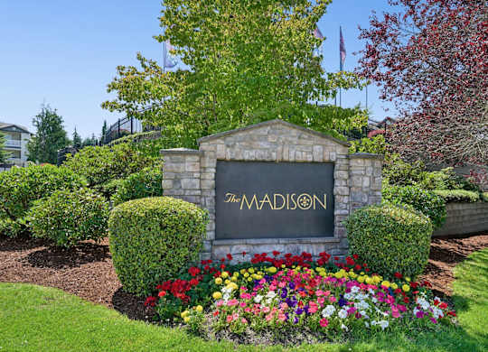 Property sign at The Madison in Olympia, WA