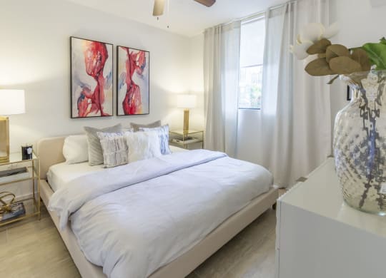 Spacious Bedroom With Comfortable Bed at Twenty2 West, West Miami, FL, 33155