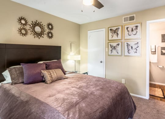 Model Bedroom at Walnut Creek Crossing Apartments in Austin, Texas, TX