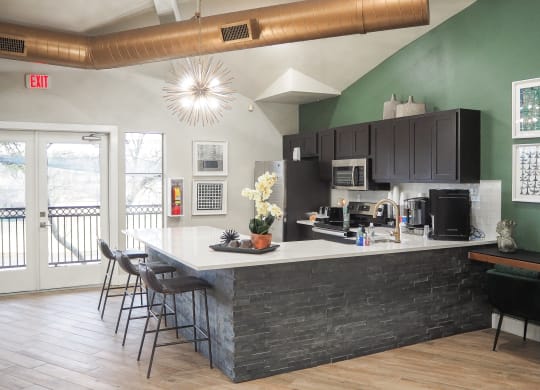 Clubhouse Kitchen at Westdale Hills Apartments in Euless, Texas, TX