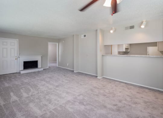 Sawgrass: Living Room with Fireplace, at Westdale Hills, Texas, 76040