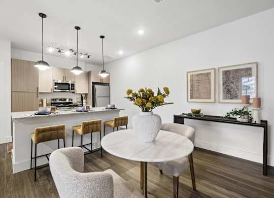 Dining Room Model Unit at Woodgate Place in Waco, TX