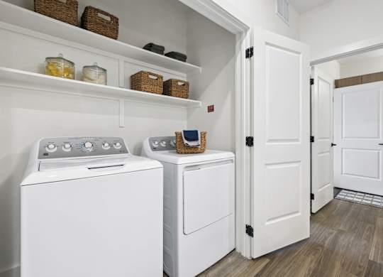 Laundry Room Model Unit at Woodgate Place in Waco, TX