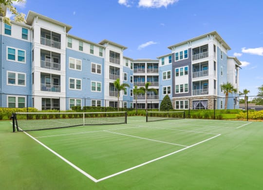 Pickle ball courts in excellent condition at Dunedin Commons apartments in Dunedin, FL