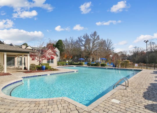the swimming pool 
at Sabal Point Apartments in Pineville, NC