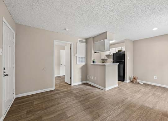 A Unit living room at Hollows in San Antonio, TX