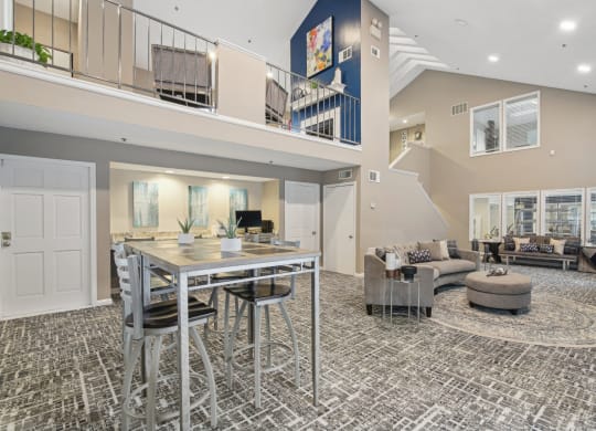 Clubhouse lounge area at Woodmere Trace at Duluth, GA