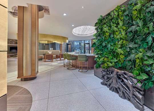 Lobby and Live Plant Wall