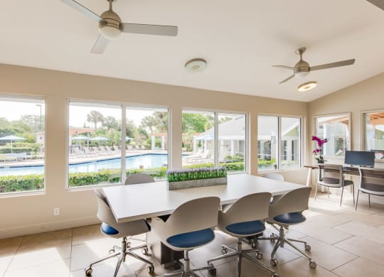 Resident Meeting Room at The Villages Apartment of Banyan Grove Apartments in Boynton Beach FL