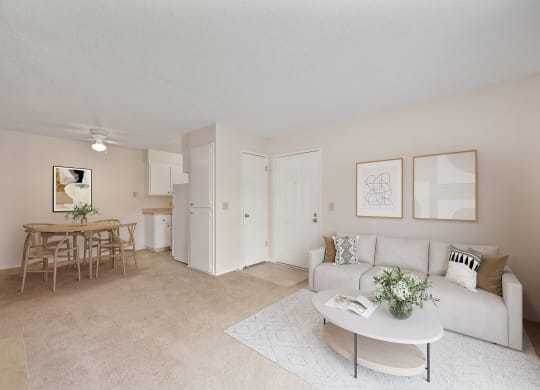 Spacious Living Room at Breckenridge Village Apartments, Sacramento, CA, 95823