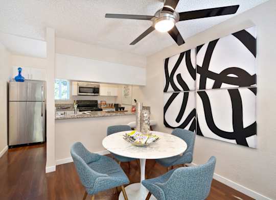 Well Equipped Kitchen And Dining at Hidden Oaks Apartments, Citrus Heights, CA, 95621
