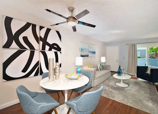Airy and Bright Modern Living Room at Hidden Oaks Apartments, Citrus Heights, 95621