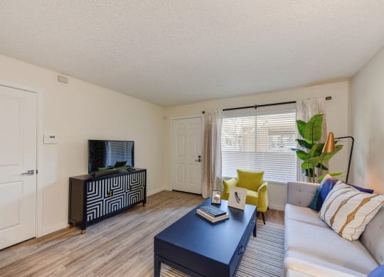 Model Home Living Room at Canyon Terrace Apartments, Folsom, California