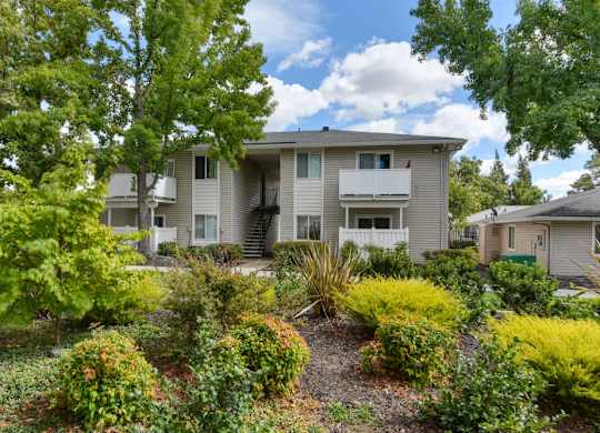 Property Exterior and Landscaping with Building Exterior and Shrubs at The Renaissance Apartments, Citrus Heights