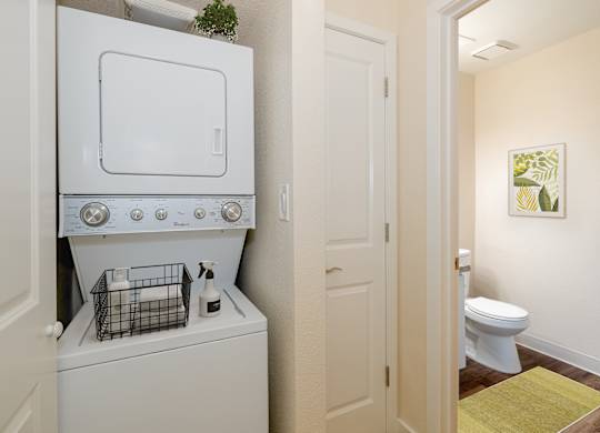 White Washing Machine at Rocklin Manor Apartments, Rocklin, CA, 95677