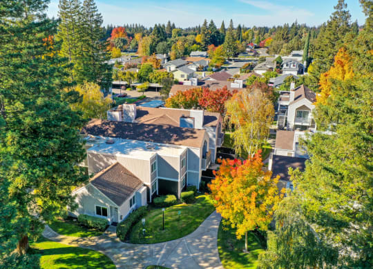 Ariel View of the Property at Rush River Apartments, Sacramento, California