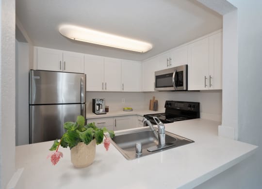 Cozy Kitchen at Rush River Apartments, Sacramento, CA