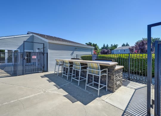 Gas BBQ Grilling Area at Silverstone Apartments, Davis, CA, 95618