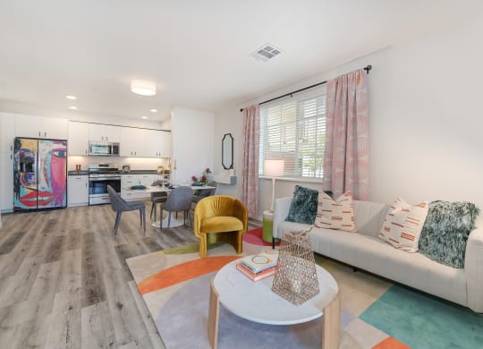 Modern Living Room at Sierra Gateway Apartments, California