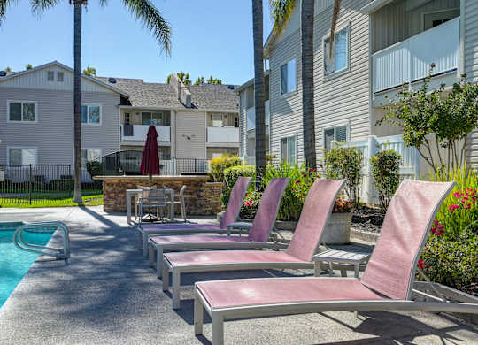 Swimming Pool patio at The Legacy Apartments, Antelope