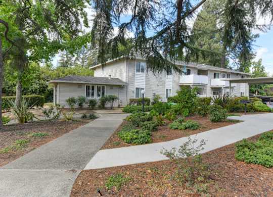 Community Walking Path and Landscaping with Plants and Trees at The Renaissance Apartments, Citrus Heights, 95610