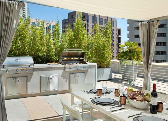 Westwood luxury apartments NMS Wilshire Margot Rooftop Lounge