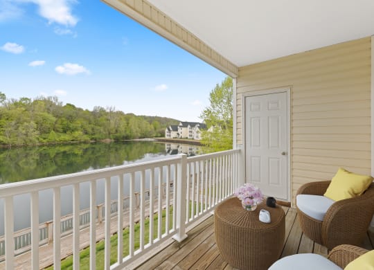 Private Balcony at Aspen Lakes Apartments, Indianapolis, Indiana