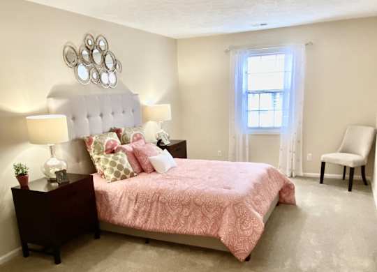 Large Master Bedroom at Woodland Springs Apartment Homes, Carmel, Indiana