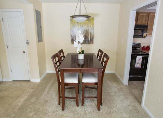 Dining Room at Woodland Springs Apartment Homes, Carmel, IN