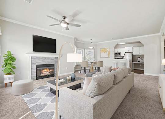 Sonoma Modern Living Room at The Retreat at Carmel, Carmel, IN, 46280