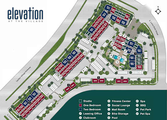 Sitemap at Elevation at the Village, Gilbert