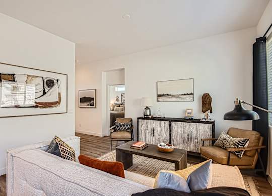 Soft and Refreshing Living Room at Hampton Meridian, Apache Junction, AZ, Arizona