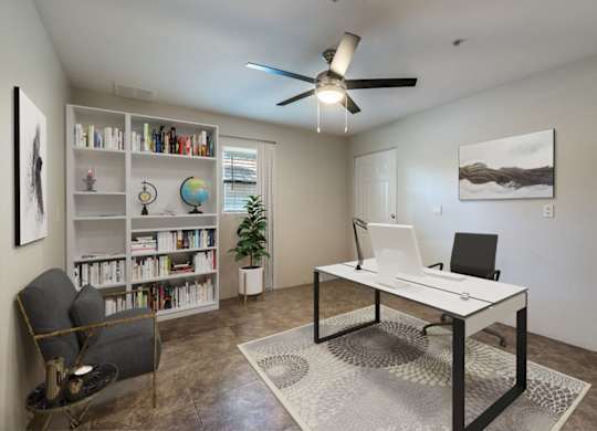 Living Room at Dolce Villagio Townhomes, Tempe, Arizona