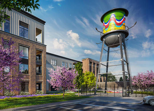 Exterior Water Tower at Link Apartments® Broad Ave, Memphis, 38112