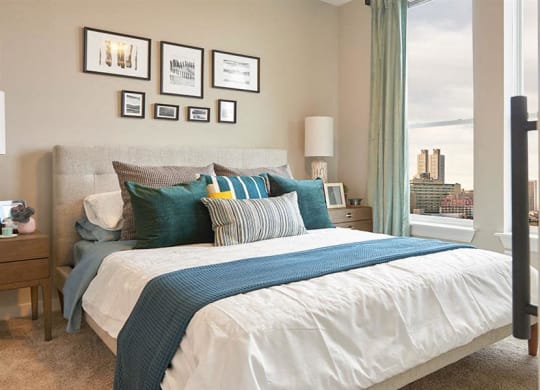 Spacious Bedroom With Comfortable Bed at Link Apartments® Canvas, Atlanta, 30312