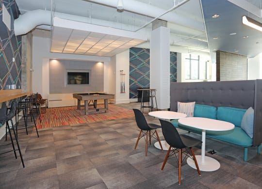 Resident Lounge at Link Apartments Innovation Quarter, Winston Salem, NC