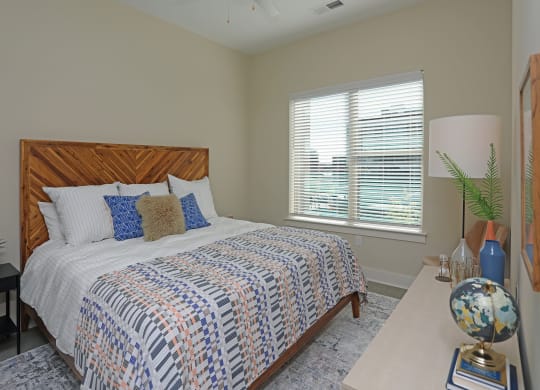 Bedroom With Expansive Windows at Link Apartments Innovation Quarter, Winston Salem, 27101