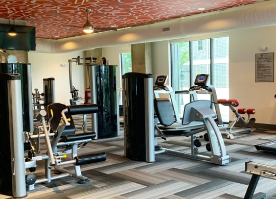 Fitness Center at Link Apartments Innovation Quarter, Winston Salem, NC