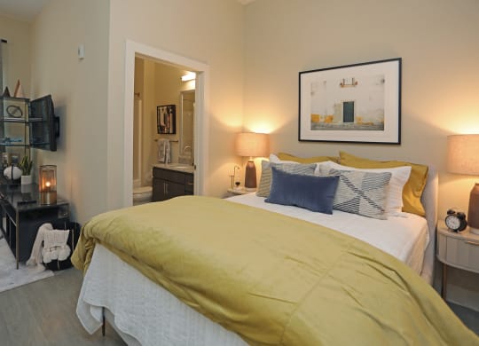 Bedroom with Private Bath at Link Apartments Innovation Quarter, Winston Salem, NC, 27101