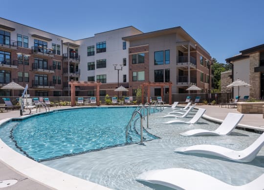 Pool area at Link Apartments® Linden, North Carolina, 27517