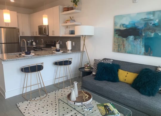 Spacious and open living area at Link Apartments® Mixson, South Carolina, 29405