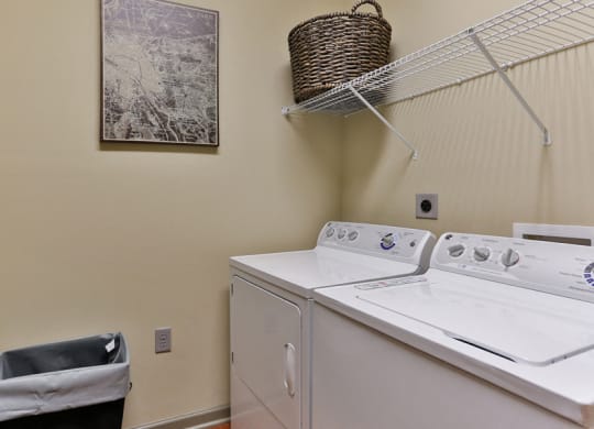 Interiors Washer and Dryer at LangTree Lake Norman Apartments, North Carolina