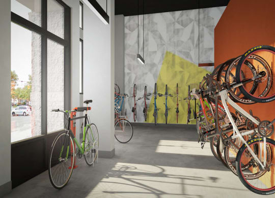 Cycle Center With Storage at Link Apartments Innovation Quarter, Winston-Salem