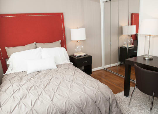 Spacious Bedroom With Comfortable Bed at Glen Lennox Apartments, Chapel Hill, 27514