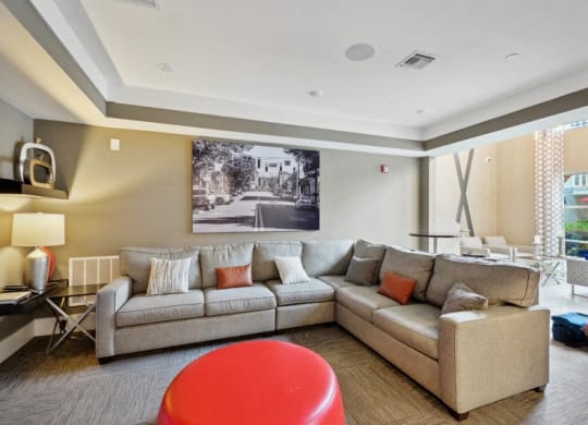 Modern Living Room at Link Apartments® Brookstown, Winston Salem