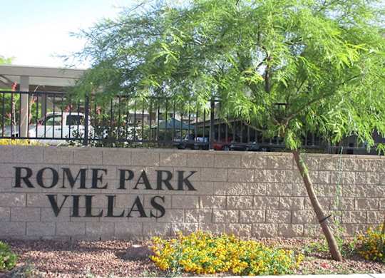 Signage at Rome Park Villas, North Las Vegas, Nevada