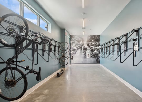 Bike storage room at Brix 325