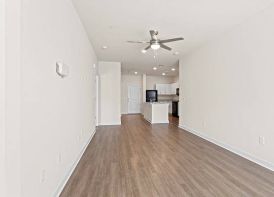 Peaks of Lexington Apartments Living Room and kitchen with LVT floors