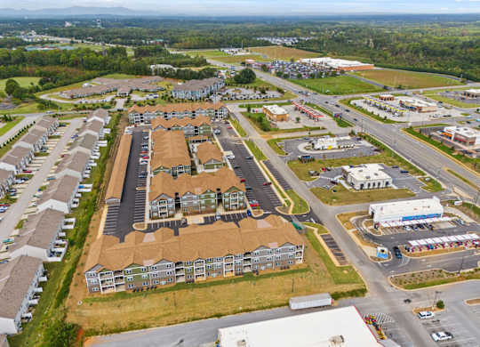 Grande at Geyser Falls Luxury Apartments Aerial View